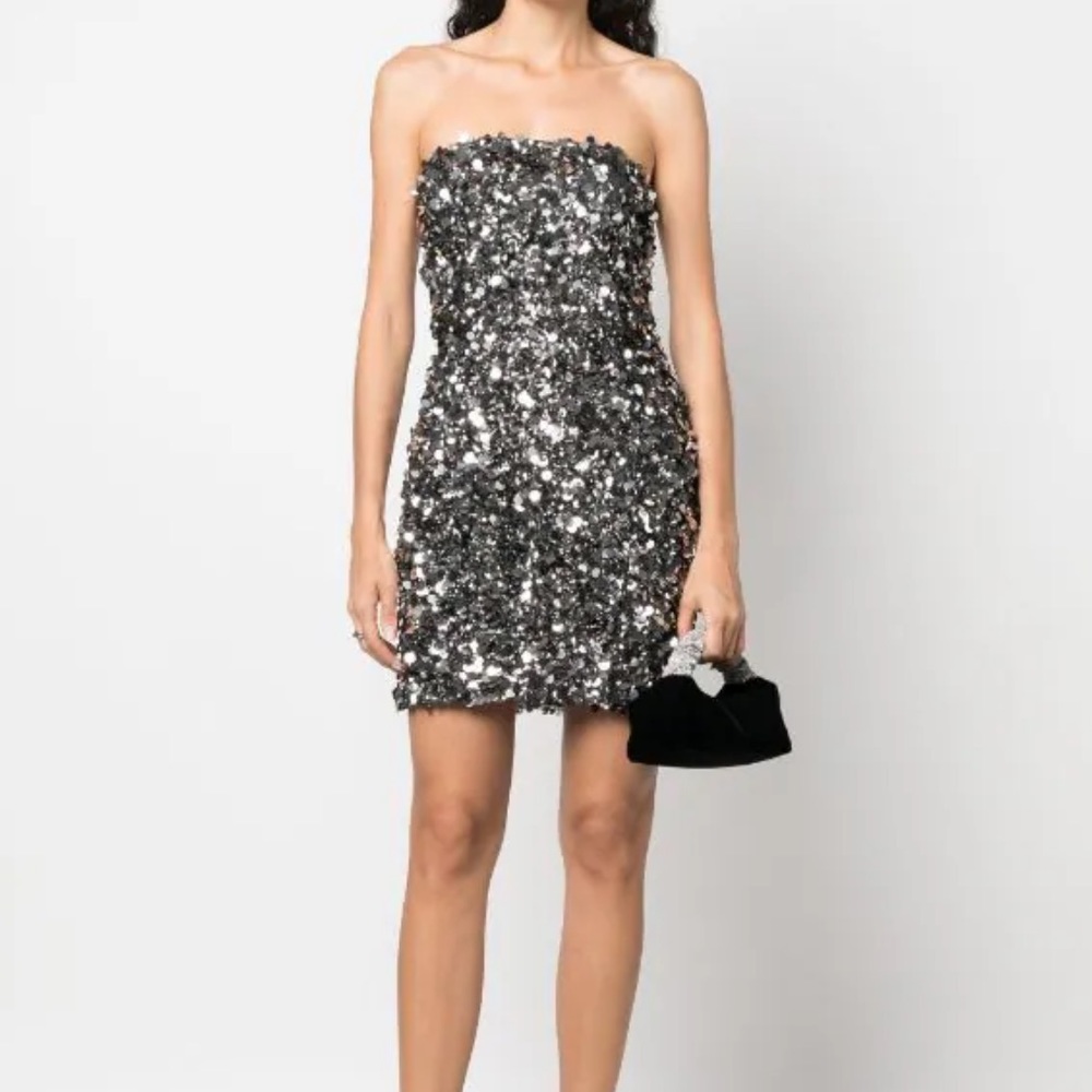 Norman berg for Denise fashions women’s black sequin mini dress 7/8 L97-48